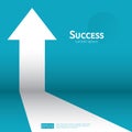 business arrow target direction concept to success. Finance growth vision stretching rising up. banner flat style vector