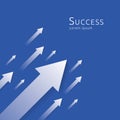 business arrows concept to success. growth chart up increase profit sales. Finance money stretching rising up. background vector i Royalty Free Stock Photo