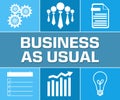 Business As Usual Business Symbol Blue Grid