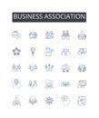 Business association line icons collection. Community, Unity, Tradition, Belonging, Spirituality, Culture, Family vector