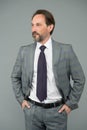 Business attire. exclusive menswear store. modern office life. bearded mature man in formalwear. businessman or manager Royalty Free Stock Photo