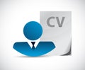 business avatar and resume illustration Royalty Free Stock Photo