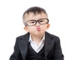 Business baby kissing Royalty Free Stock Photo