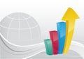 Business background - Bar chart Royalty Free Stock Photo