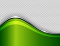 Business background green, elegant metallic wave