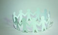 Business background.team paper men standing holding hands. Royalty Free Stock Photo