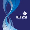 Business background Template Abstract Blue Wave design vector Royalty Free Stock Photo