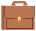 Business bag icon. Leather briefcase. Businessman symbol
