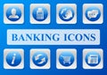business banking icon pack Royalty Free Stock Photo
