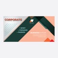 Business banner dark tosca for corporate and company