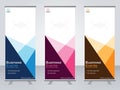 Business banner roll up set standee banner template Royalty Free Stock Photo