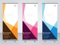 Business banner roll up set standee banner template Royalty Free Stock Photo