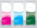 Business banner roll up set standee banner template Royalty Free Stock Photo