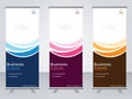 Business banner roll up set standee banner template Royalty Free Stock Photo