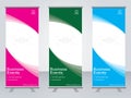 Business banner roll up set standee banner template Royalty Free Stock Photo