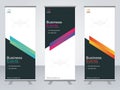 Business banner roll up set standee banner template Royalty Free Stock Photo