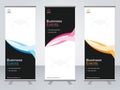 Business banner roll up set standee banner template Royalty Free Stock Photo