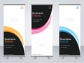 Business banner roll up set standee banner template Royalty Free Stock Photo