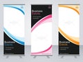 Business banner roll up set standee banner template Royalty Free Stock Photo