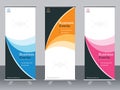 Business banner roll up set standee banner template Royalty Free Stock Photo