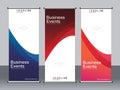Business banner roll up set standee banner template Royalty Free Stock Photo