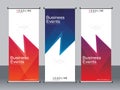 Business banner roll up set standee banner template Royalty Free Stock Photo