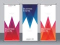 Business banner roll up set standee banner template Royalty Free Stock Photo
