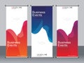 Business banner roll up set standee banner template Royalty Free Stock Photo