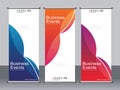 Business banner roll up set standee banner template Royalty Free Stock Photo