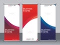 Business banner roll up set standee banner template Royalty Free Stock Photo