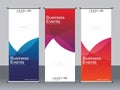 Business banner roll up set standee banner template Royalty Free Stock Photo