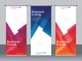 Business banner roll up set standee banner template Royalty Free Stock Photo