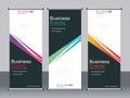 Business banner roll up set standee banner template Royalty Free Stock Photo