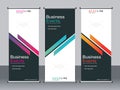 Business banner roll up set standee banner template Royalty Free Stock Photo