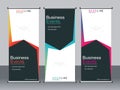 Business banner roll up set standee banner template Royalty Free Stock Photo