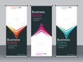 Business banner roll up set standee banner template Royalty Free Stock Photo