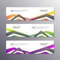 Business Banner Template, Layout White Background Design, Corporate Geometric web header or footer in gradient color Royalty Free Stock Photo