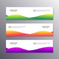 Business Banner Template, Layout White Background Design, Corporate Geometric web header or footer in gradient color Royalty Free Stock Photo