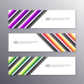 Business Banner Template, Layout White Background Design, Corporate Geometric web header or footer in gradient color Royalty Free Stock Photo