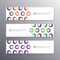 Business Banner Template, Layout White Background Design, Corporate Geometric web header or footer in gradient color Royalty Free Stock Photo