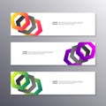 Business Banner Template, Layout White Background Design, Corporate Geometric web header or footer in gradient color Royalty Free Stock Photo