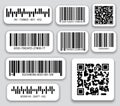 Realistic bar code icon.