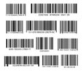 Realistic bar code icon.