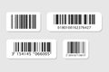 Business barcodes vector set. Realistic bar code icon