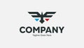 business bird logo design red blue wings