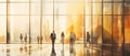 business blur effect, Silhouettes business people, lobby fast moving , crowd business people. Royalty Free Stock Photo