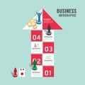 Business board game concept infographic step to successful,arrow shap vector illustration Royalty Free Stock Photo