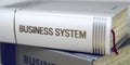 Business - Book Title. Business System. Royalty Free Stock Photo