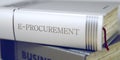 Business - Book Title. E-procurement. 3D. Royalty Free Stock Photo