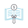 business books line icon, outline symbol, vector illustration, concept sign Royalty Free Stock Photo